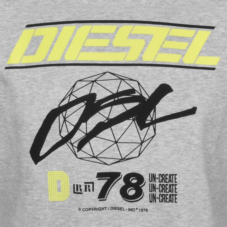 Alternative Image for ProductDiesel Crew Neck Logo Sweatshirt Grey3